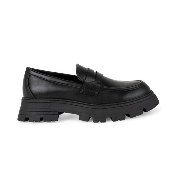 Steve Madden Barb Black Mary Jane Loafers Black | Sz 6.5 | Lug Heel | Chunky - Picture 2 of 7